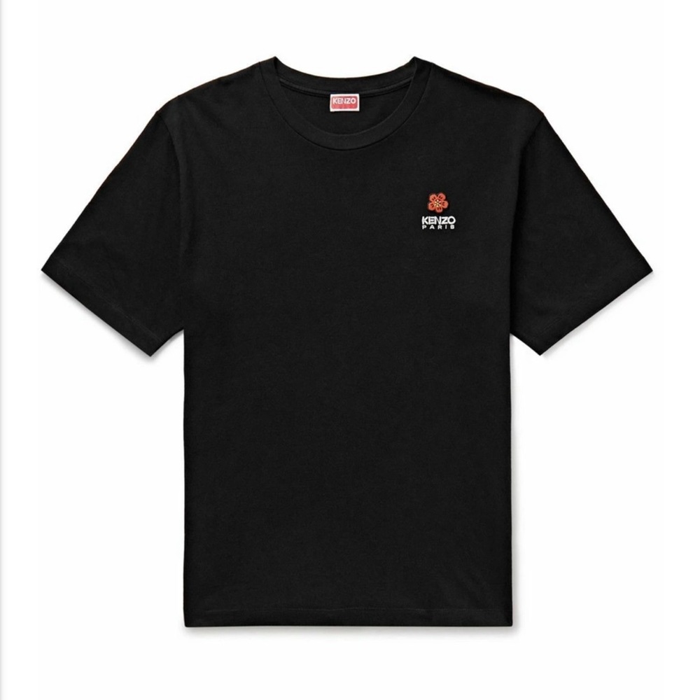 Kenzo Black Tee with Red Logo